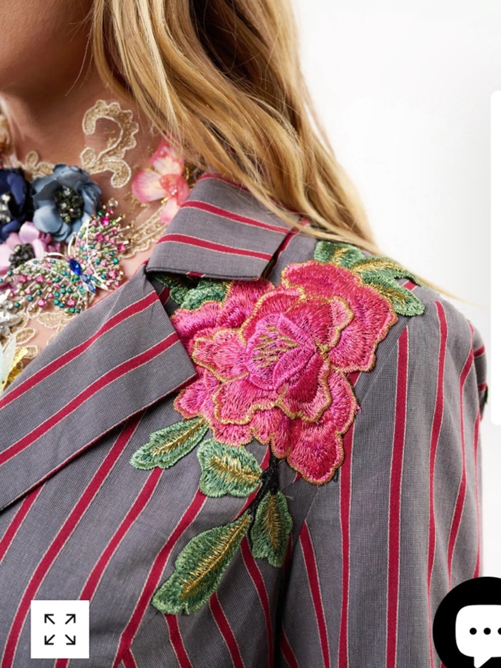 Aratta Silent Journey Statement Embroidered Blazer NWT - Picture 5 of 15
